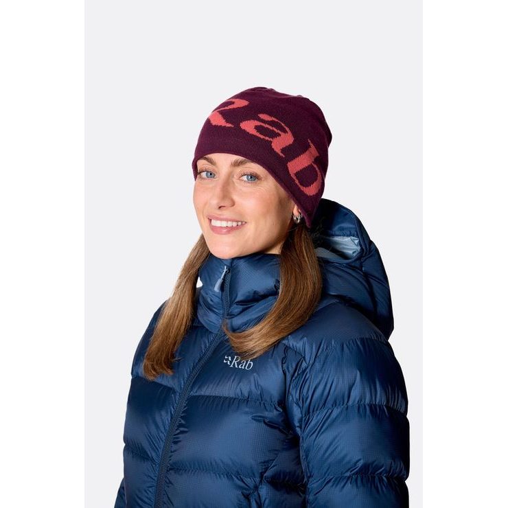 RAB Logo Beanie dark fig green/fig green