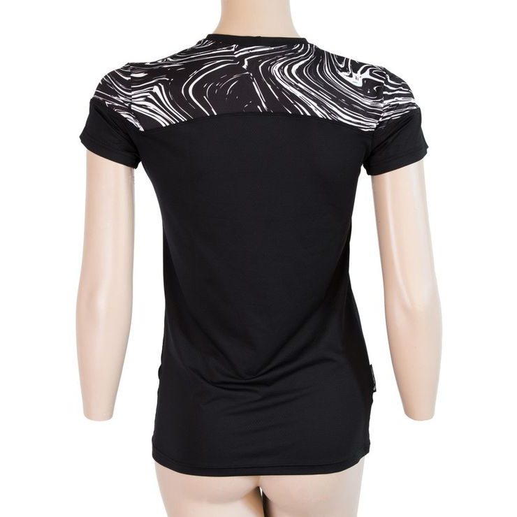 SENSOR COOLMAX IMPRESS women's shirt black/sea