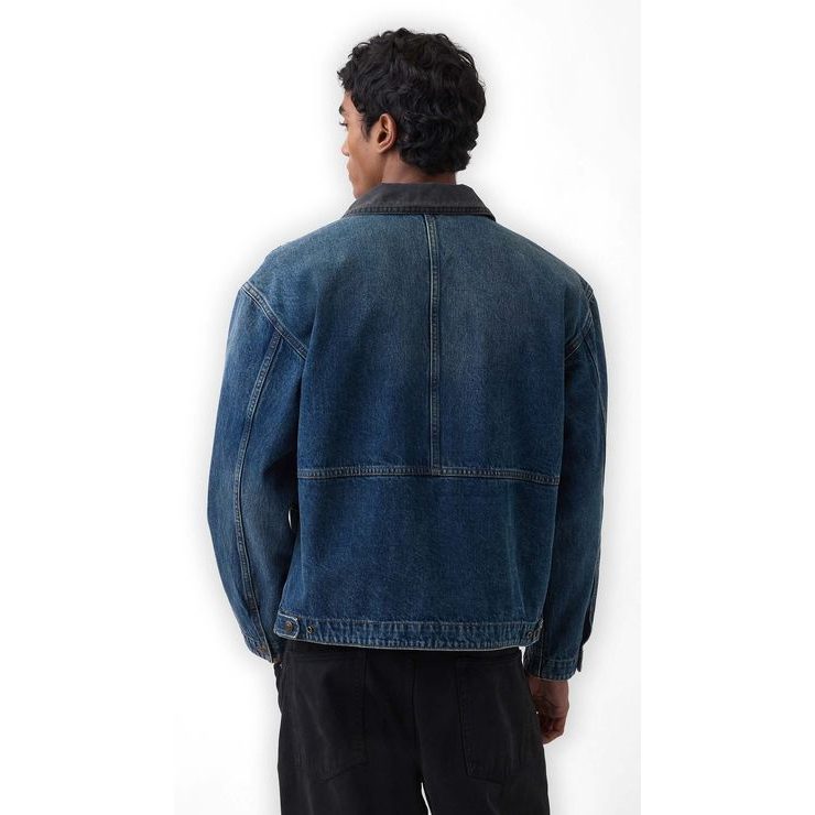 GAP 871095-00 Džínová bunda Workwear Tmavě modrá
