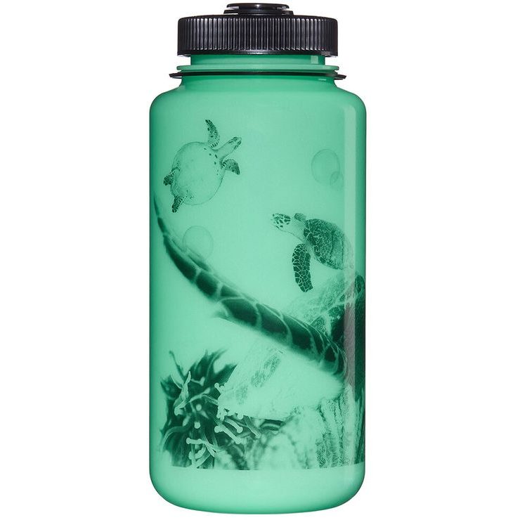 NALGENE Wide Mouth 1000 ml Glow w/Black Turtle