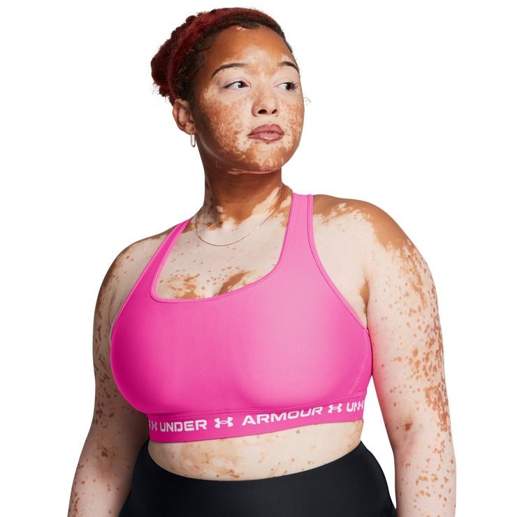 UNDER ARMOUR Crossback Mid Bra-PNK
