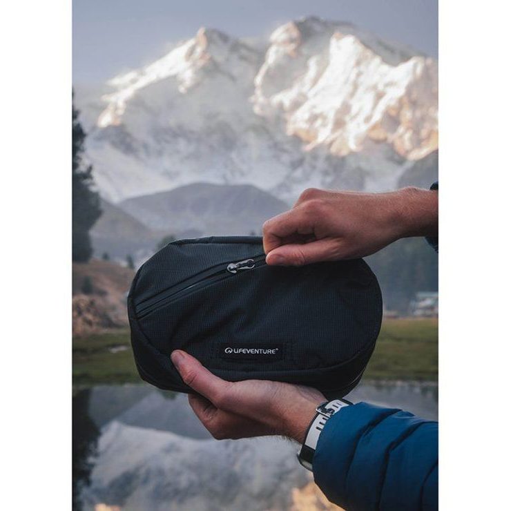 LIFEVENTURE Folding Wash Bag; grey