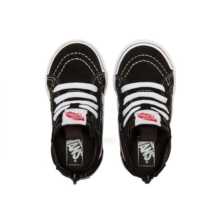 VANS TODDLER SK8-HI ZIP SHOES (1-4 years), Black/White