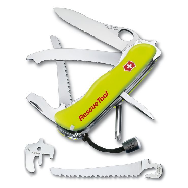 VICTORINOX RESCUE TOOL MW, 111 mm, žlutá luminescentní, blister