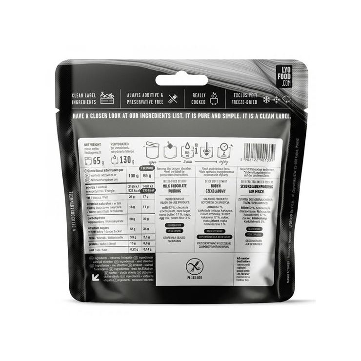 LYOFOOD Čokoládový pudink 130 g