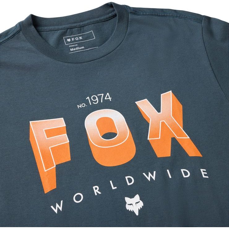 FOX Block 195 Orig Ss Tee Deep Cobalt