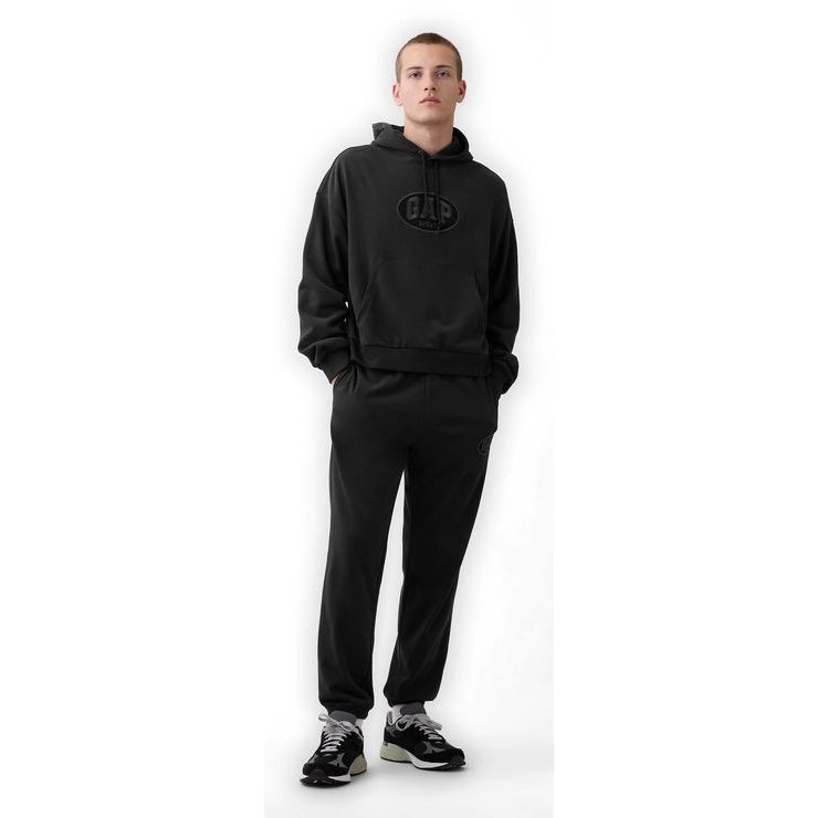 GAP 887935-00 Oversize mikina s logem VintageSoft Černá