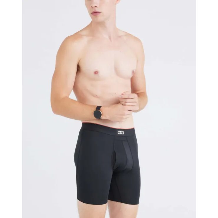 SAXX MULTI-SPORT MESH BOXER BRIEF FLY black