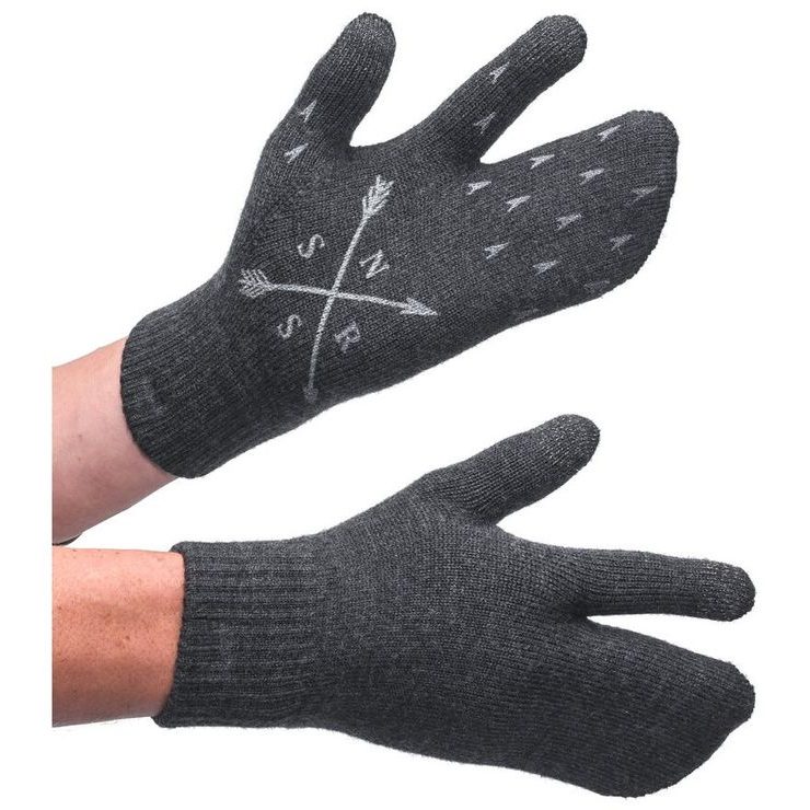 SENSOR RUKAVICE MERINO LOBSTER tmavě šedá
