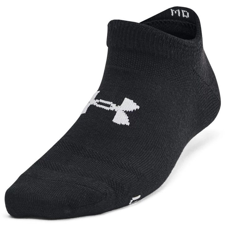 UNDER ARMOUR Yth Essential No Show 6pk-BLK/WHT/GRY