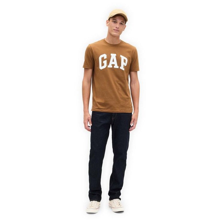 GAP 856659-42 Tričko s logem Everyday Soft Hnědá
