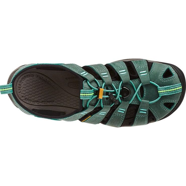 KEEN CLEARWATER CNX LEATHER W mineral blue/yellow