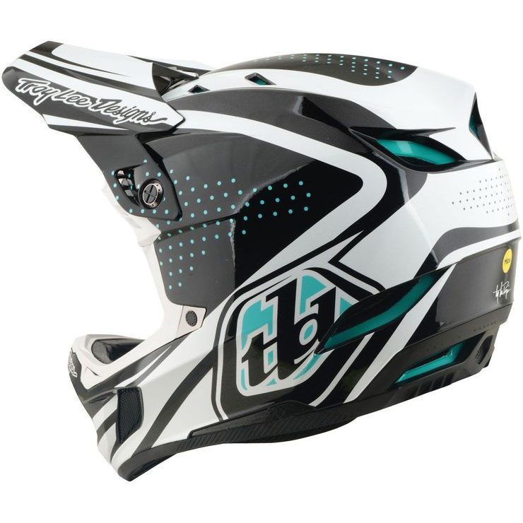 TROY LEE DESIGNS D4 POLYACRYLITE MIPS THE LINE CHARCOAL / WHITE