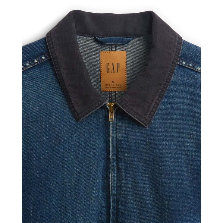 GAP 871095-00 Džínová bunda Workwear Tmavě modrá