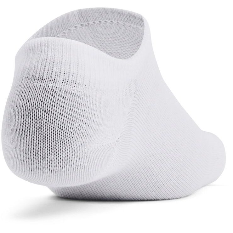 UNDER ARMOUR Essential No Show 6pk, White / White / Halo Gray