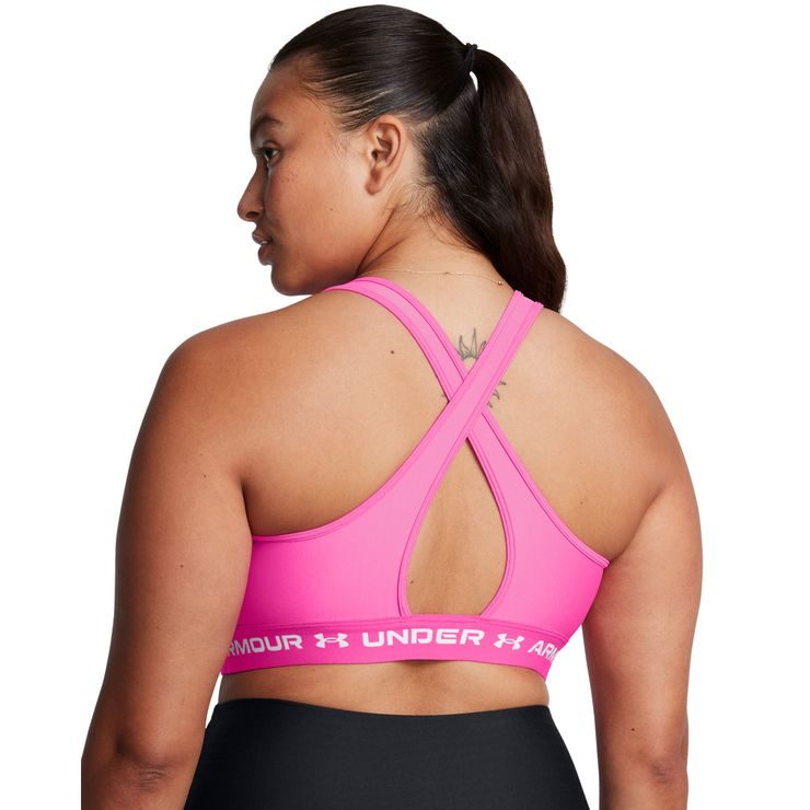 UNDER ARMOUR Crossback Mid Bra-PNK
