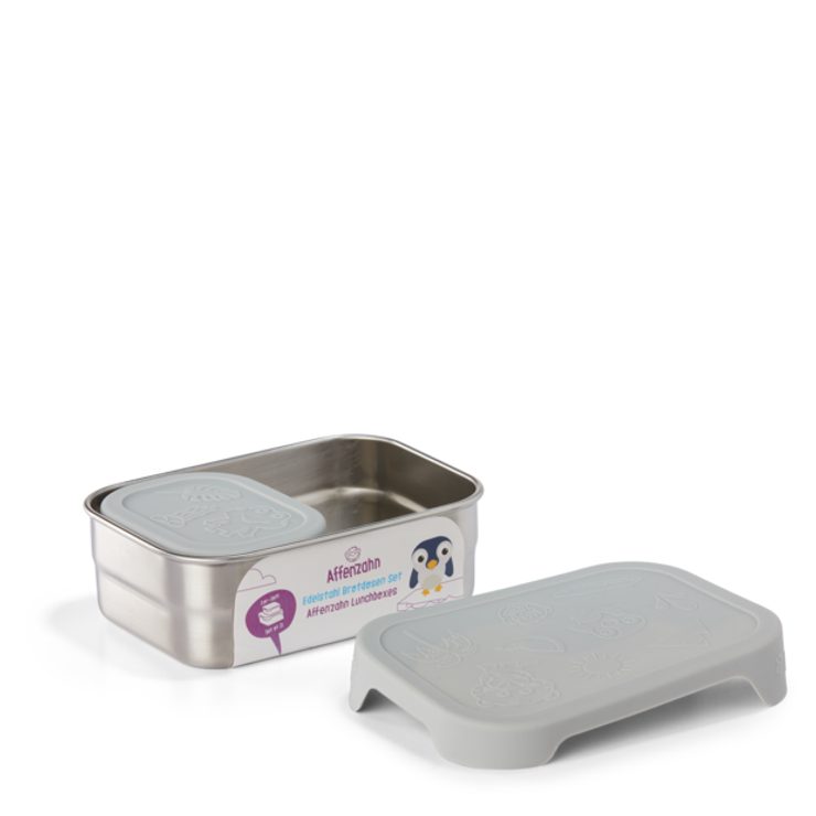 AFFENZAHN Stainless Steel Lunchbox Set Koala - silver grey