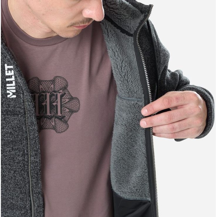 MILLET CHAMONIX KNITWARM HOODIE M ANTHRACITE GREY NEW