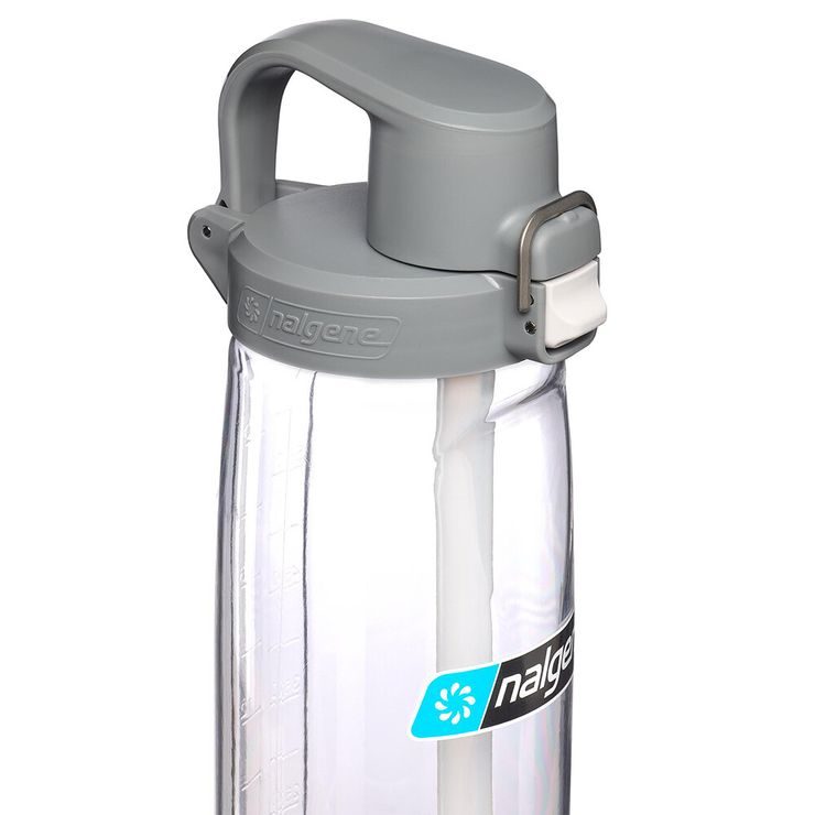 NALGENE Straw bottle 700 ml, Clear w/Gray Cap