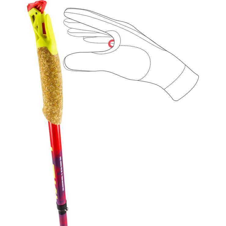 LEKI Ultratrail FX.One, bright red-violet-neonyellow