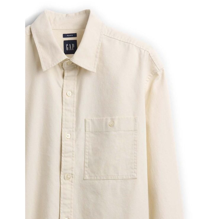 GAP 868346-02 Plátěná košile Utility z lněné směsi Béžová