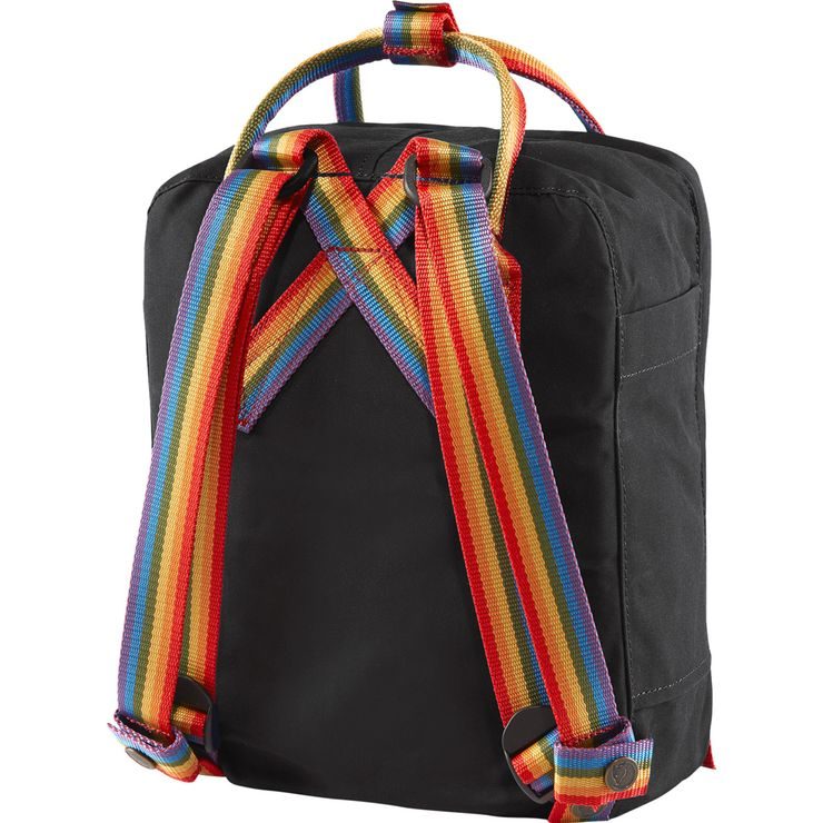 FJÄLLRÄVEN Kånken Rainbow Mini Black-Rainbow Pattern