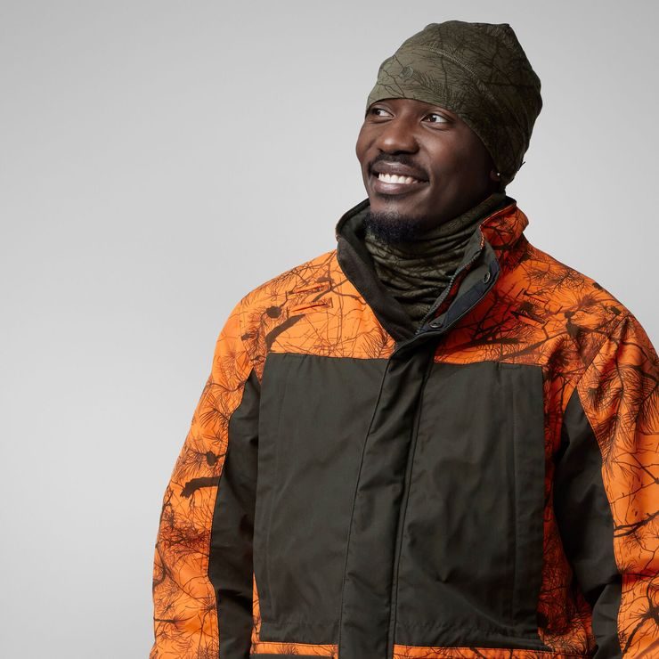 FJÄLLRÄVEN Lappland Beanie, Green Camo-Orange Multi Camo