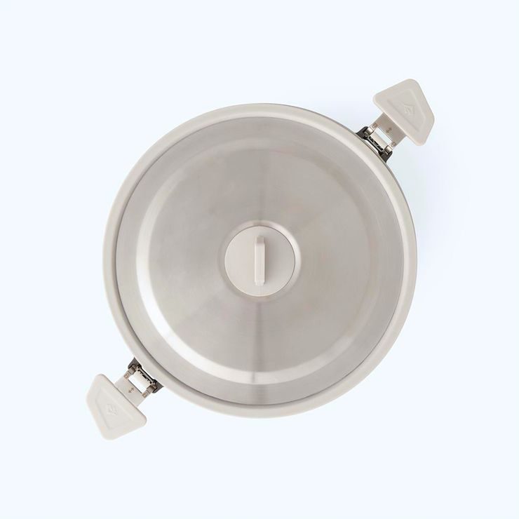 SEA TO SUMMIT Detour Stainless Steel Collapsible Pot - 5L, Moonstruck Grey