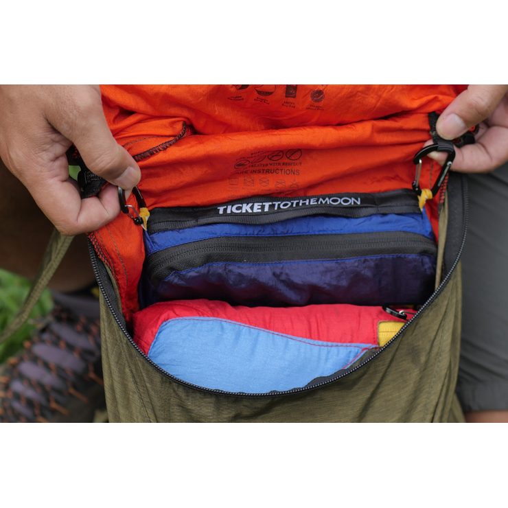 TICKET TO THE MOON Worek Travel Cube M aqua/dark grey