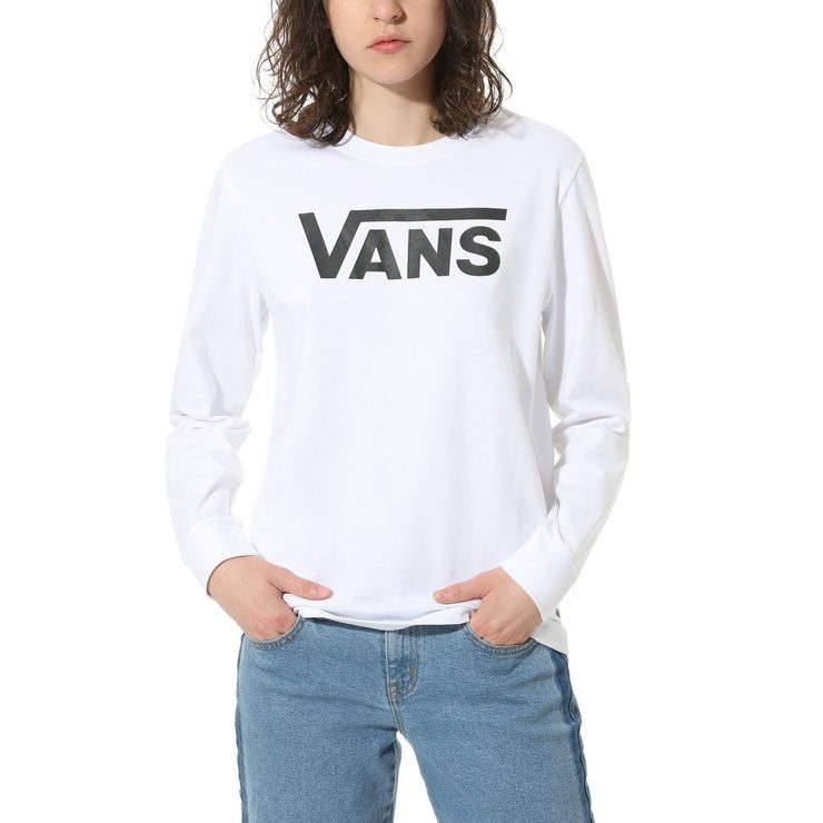 VANS FLYING V CLASSIC LONG SLEEVE T-SHIRT, White