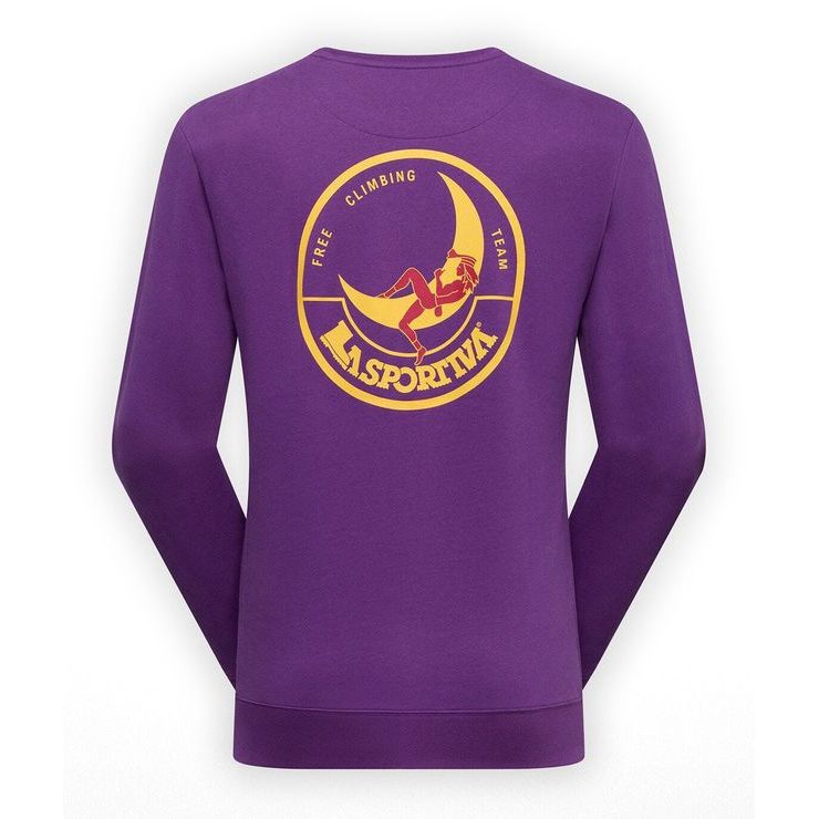 LA SPORTIVA Climbing on the Moon Sweatshirt M Viola/Giallo