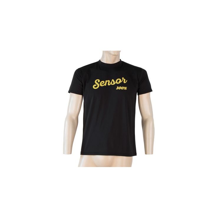 SENSOR COOLMAX FRESH PT LOGO pánské triko kr.rukáv černá