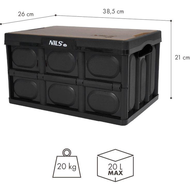 NILS Camp NCB4005 s dřevěným víkem 2v1 20L