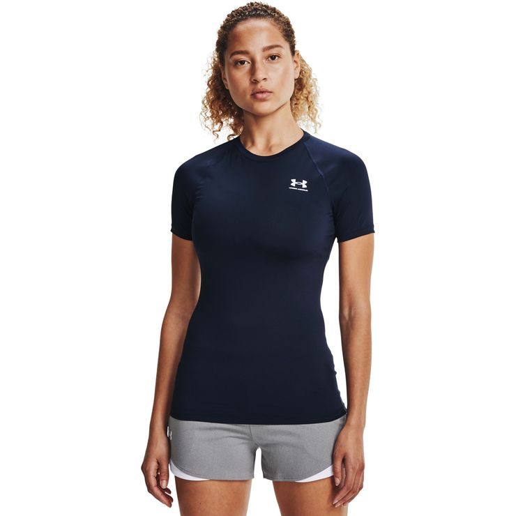 UNDER ARMOUR HG Authentics Comp SS, Midnight Navy / White