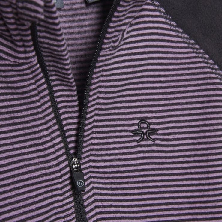 COLOR KIDS Fleece Pulli - Striped, violet tulle