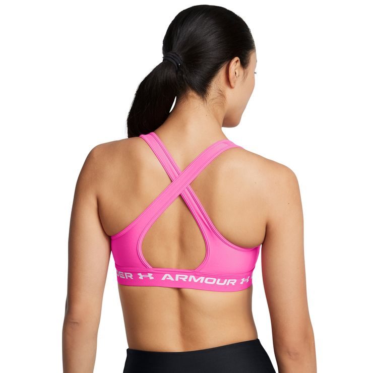 UNDER ARMOUR Crossback Mid Bra-PNK