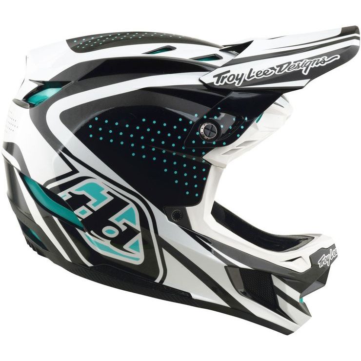 TROY LEE DESIGNS D4 POLYACRYLITE MIPS THE LINE CHARCOAL / WHITE