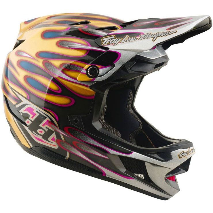 TROY LEE DESIGNS D4 CARBON MIPS OVERSPRAY GOLD / BLACK