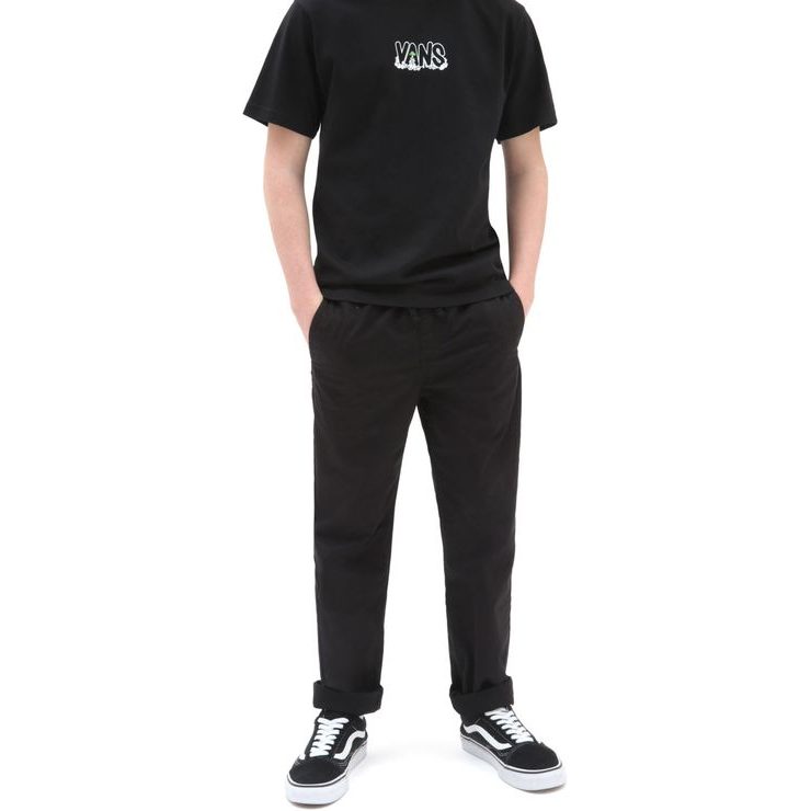 VANS BY RANGE ELASTIC WAIST PANT BOYS, black