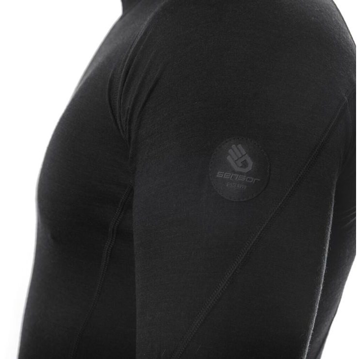 SENSOR MERINO AIR pánské triko dl.rukáv černá