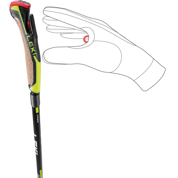 LEKI Speed Pacer Vario, llight anthracite-black-neonyellow