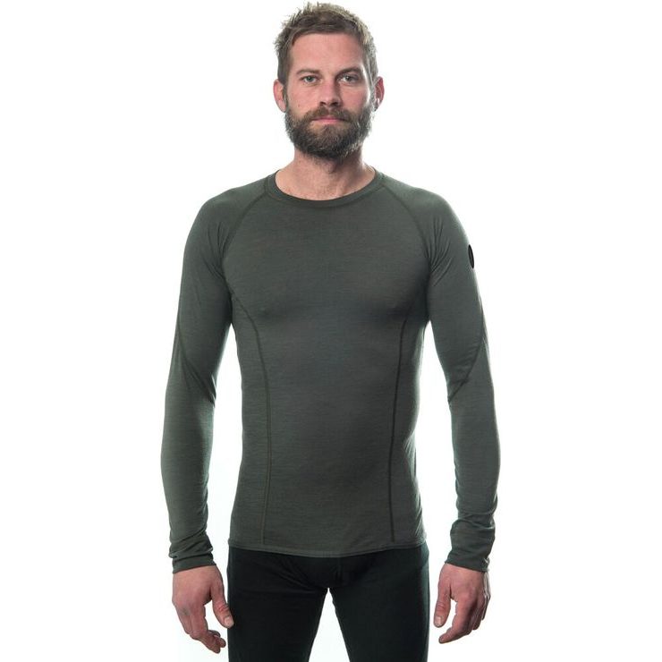 SENSOR MERINO AIR pánské triko dl.rukáv olive green