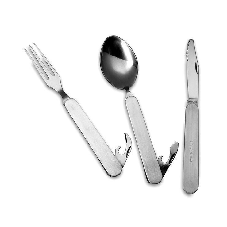 LIFEVENTURE Knife Fork Spoon Set - Folding