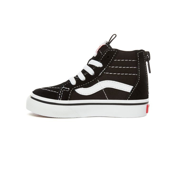 VANS TODDLER SK8-HI ZIP SHOES (1-4 years), Black/White