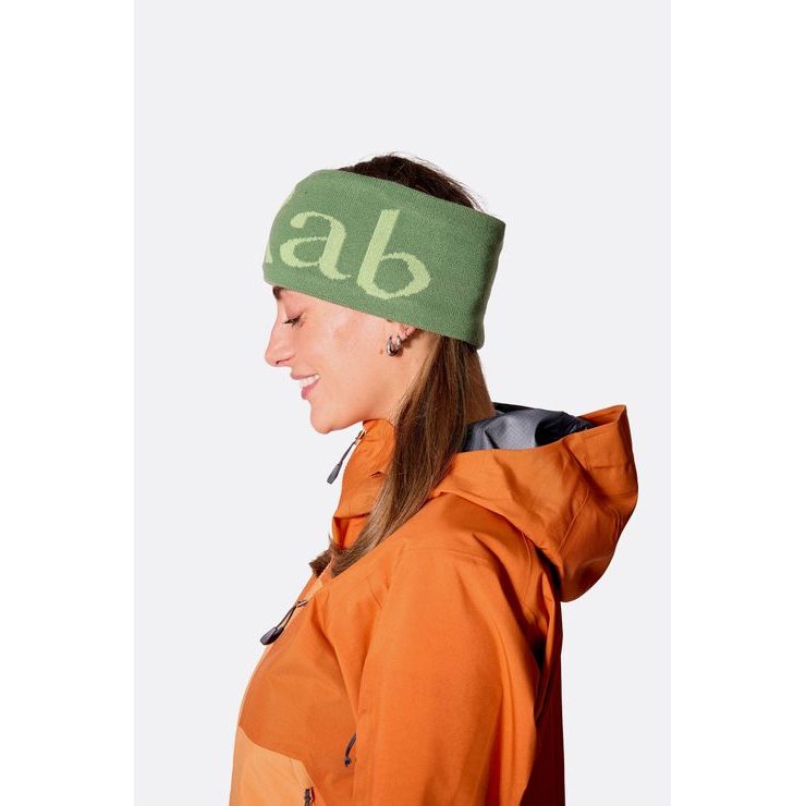 RAB Rab Knitted Logo Headband dark fig green/fig green