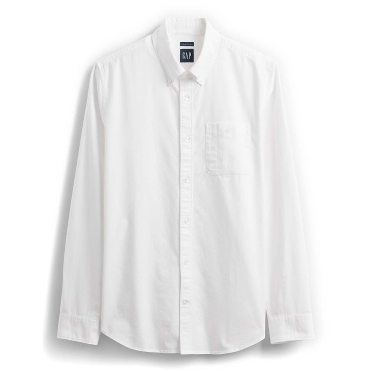 GAP 787781-02 Košile Oxford s logem Bílá