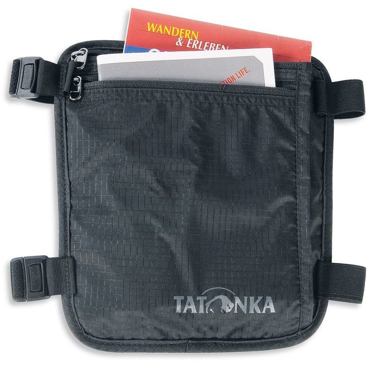 TATONKA Skin Secret Pocket, black - dokladovka se dvěma popruhy