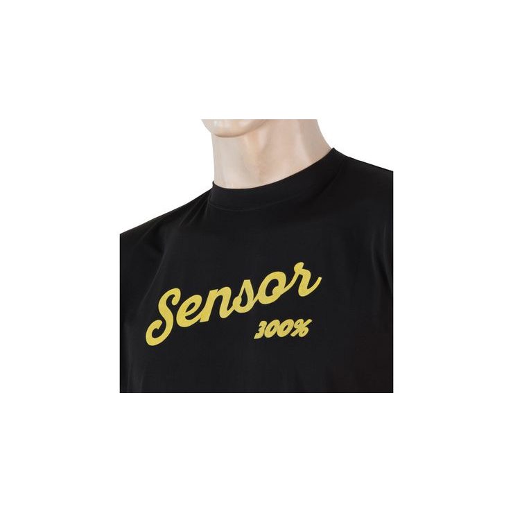 SENSOR COOLMAX FRESH PT LOGO pánské triko kr.rukáv černá