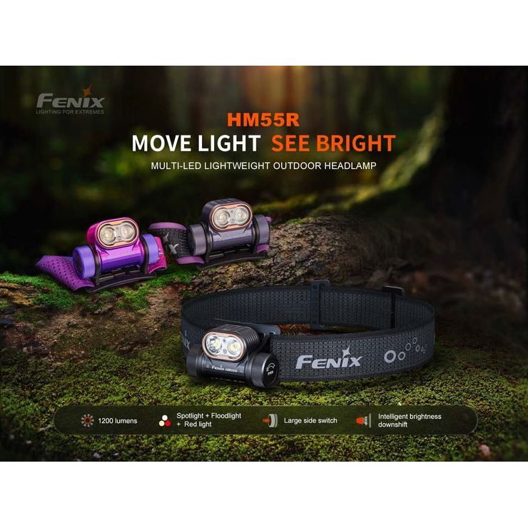 FENIX HM55R 1200 lm tmavě fialová
