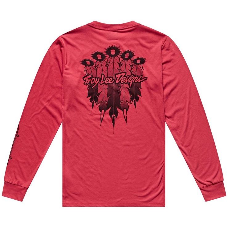 TROY LEE DESIGNS Skyline Ride LS Tee Feathered Ember Red
